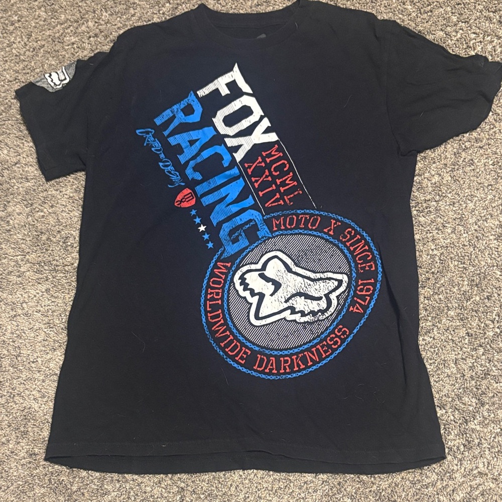 Fox Racing Black and Blue Graphic Tee